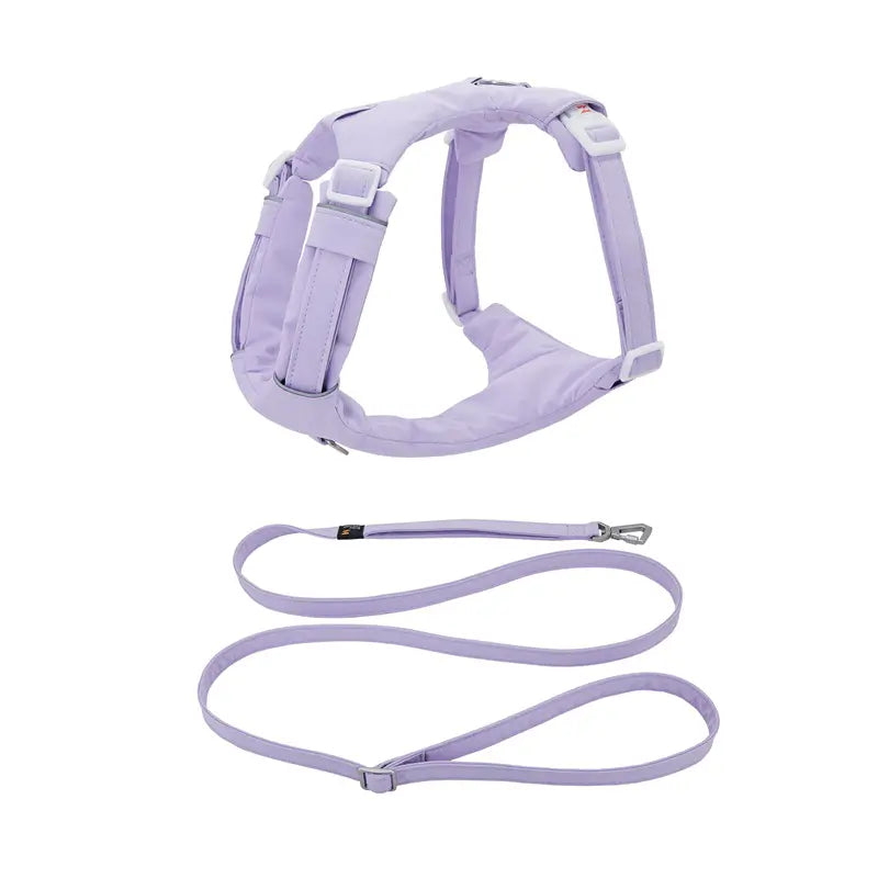 No Pull Cushioned Dog Harness And Leash Kit-Purple