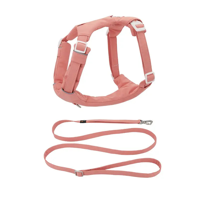 No Pull Cushioned Dog Harness And Leash Kit-Pink