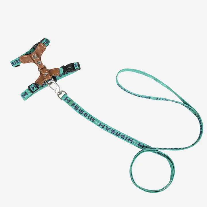 Paw Journeys Adjustable Cat Harness & Leash Kit Jade-green