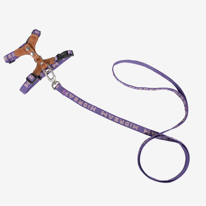 Paw Journeys Adjustable Cat Harness & Leash Kit Purple