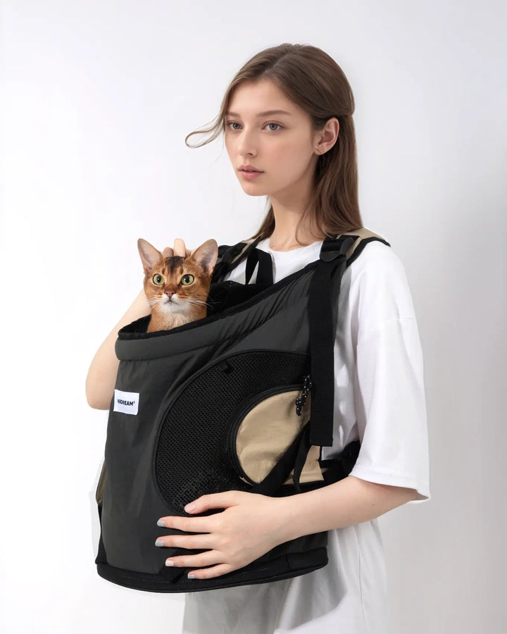 Front Carrying Tote Pet Backpack-Grey-Scene