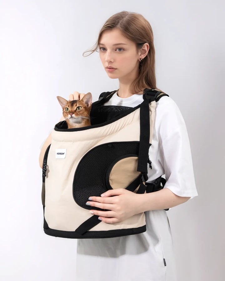 Front Carrying Tote Pet Backpack-Brown-Scene